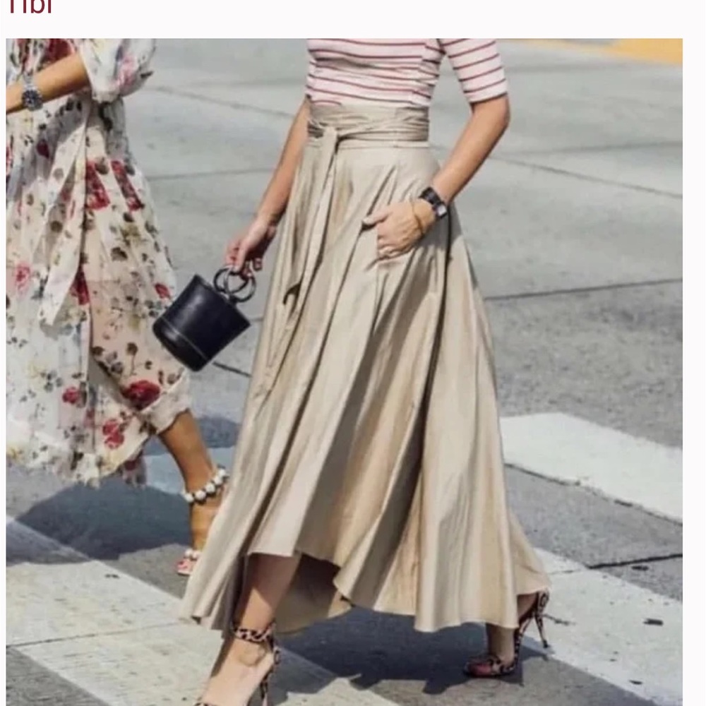 Tibi Beige Maxi Skirt